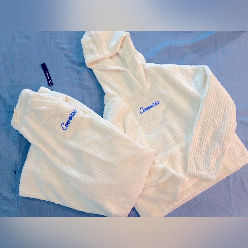 Ribbed Sherpa Hoodie/Pants Set